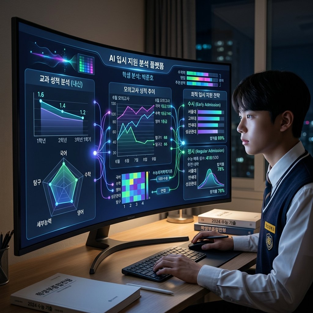 AI 대학입시 컨설팅 성적 분석 화면