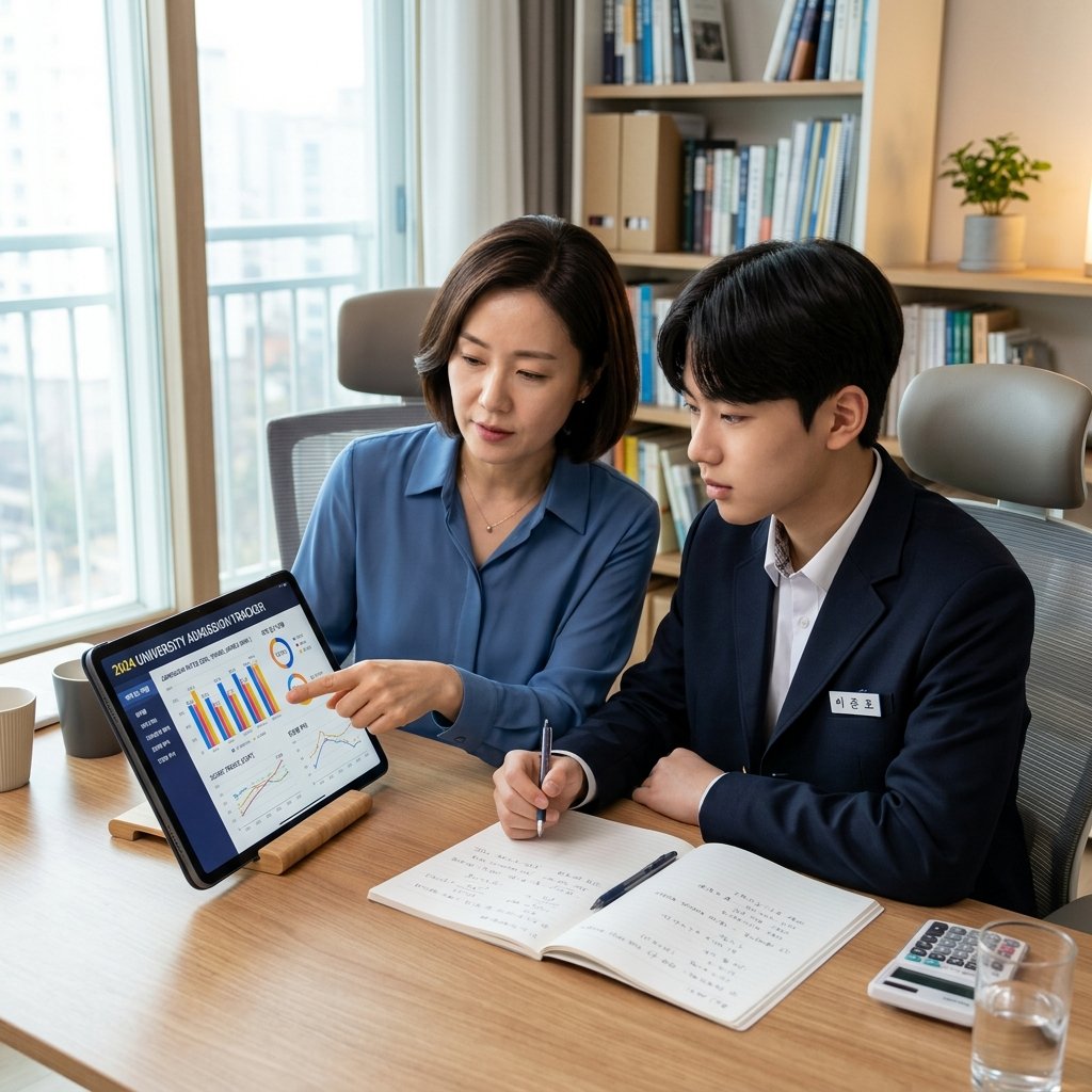 무료 AI 대학입시 비서 서비스 메인 화면 및 추천 배너