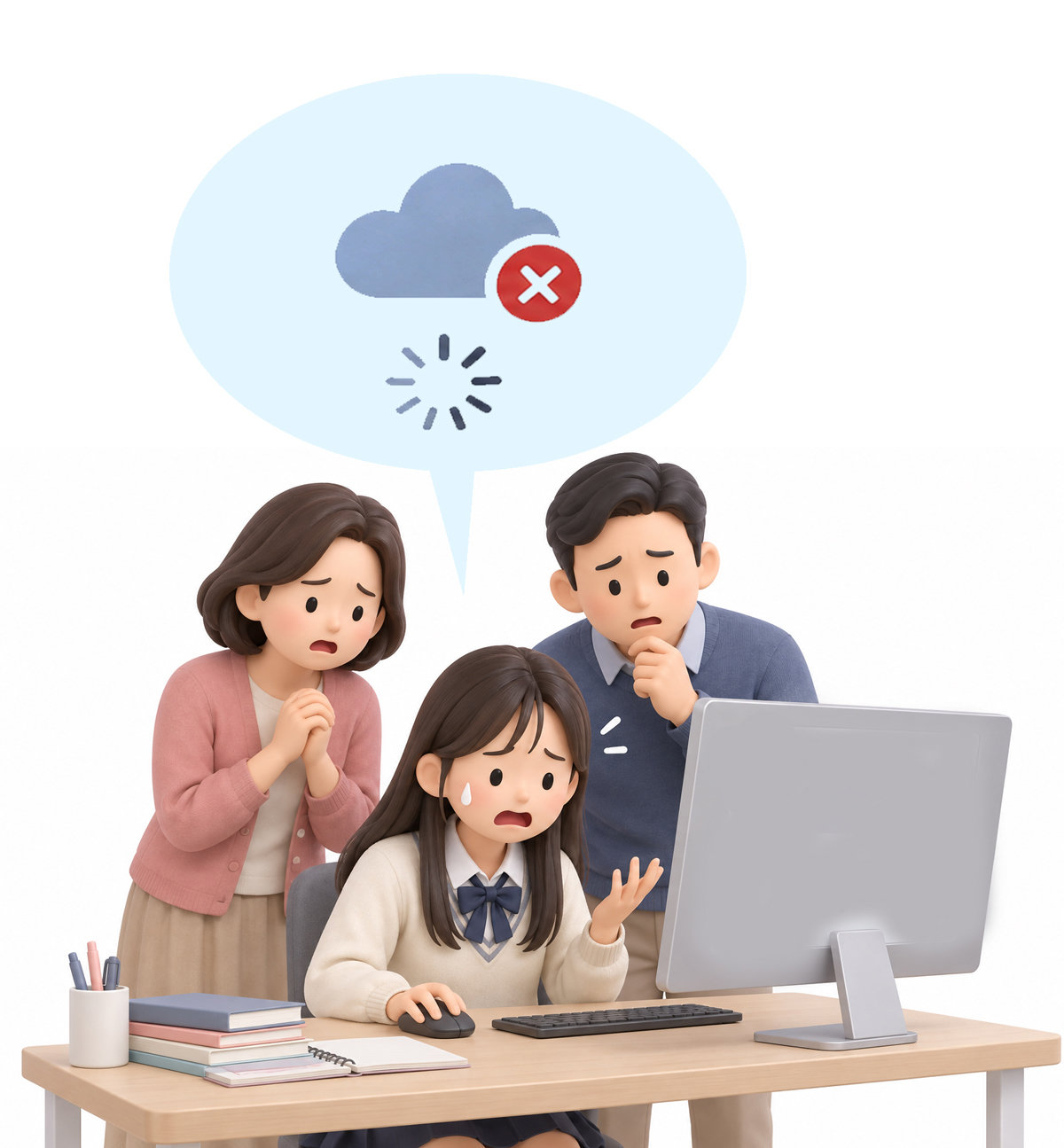 수시 원서 접수 대행 사이트 서버 오류 화면과 구제 가능 여부 확인