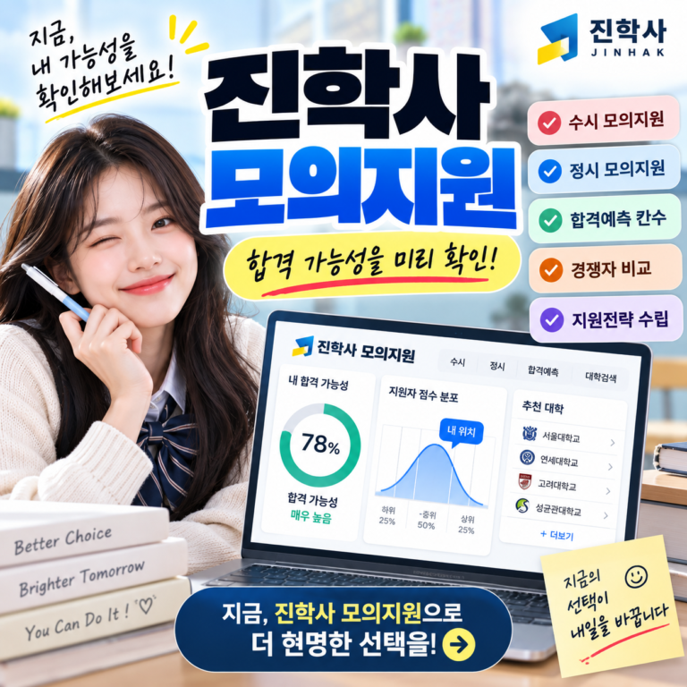 진학사 모의지원 기준 수시 3등급 인기대학 TOP 10 데이터