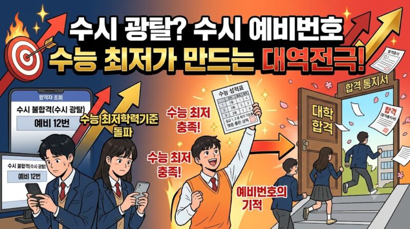 수능을 앞두고 불안해하는 수험생과 달력에 D-day를 표시하는 모습