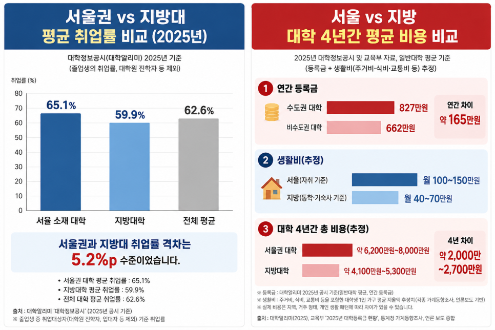 대학별 취업 현황 분석 인포그래픽