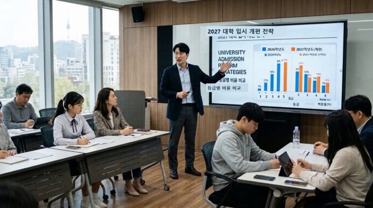 2027 대학 입시 개편 설명회 고교 내신 5등급제 등급별 비율 비교