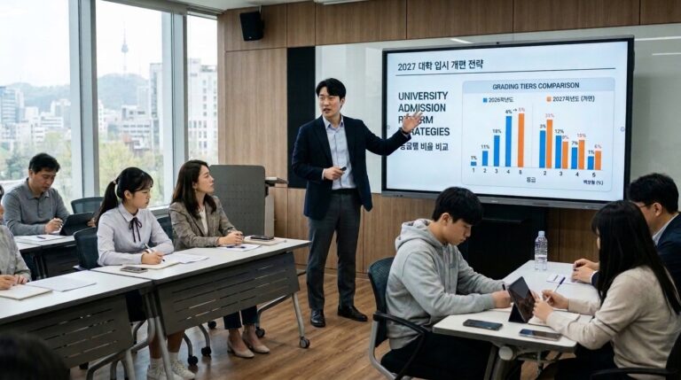 2027 대학 입시 개편 설명회 고교 내신 5등급제 등급별 비율 비교
